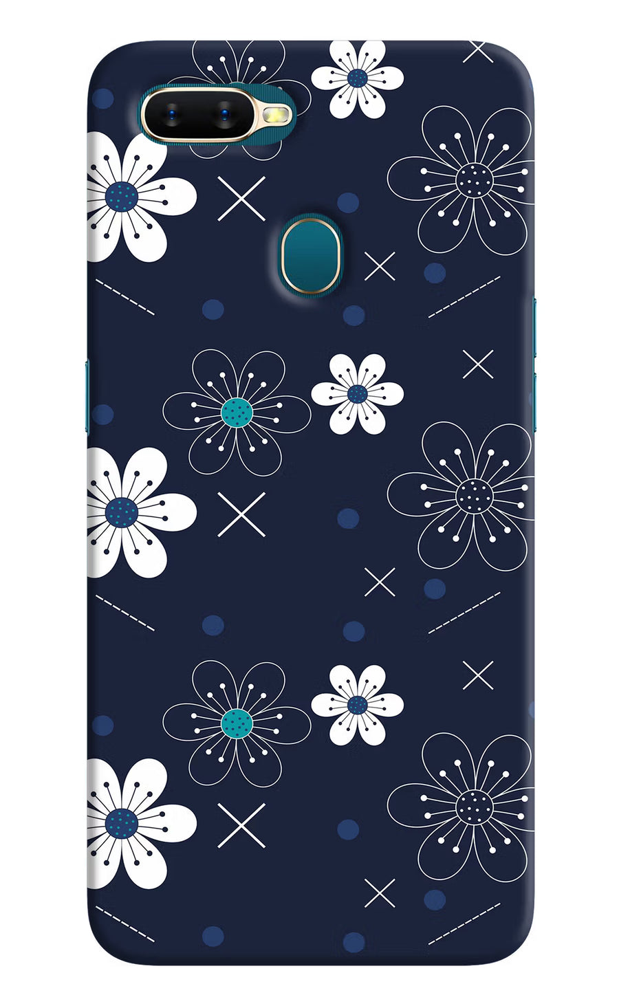 Flowers Oppo A7/A5s/A12 Back Cover, Hard case