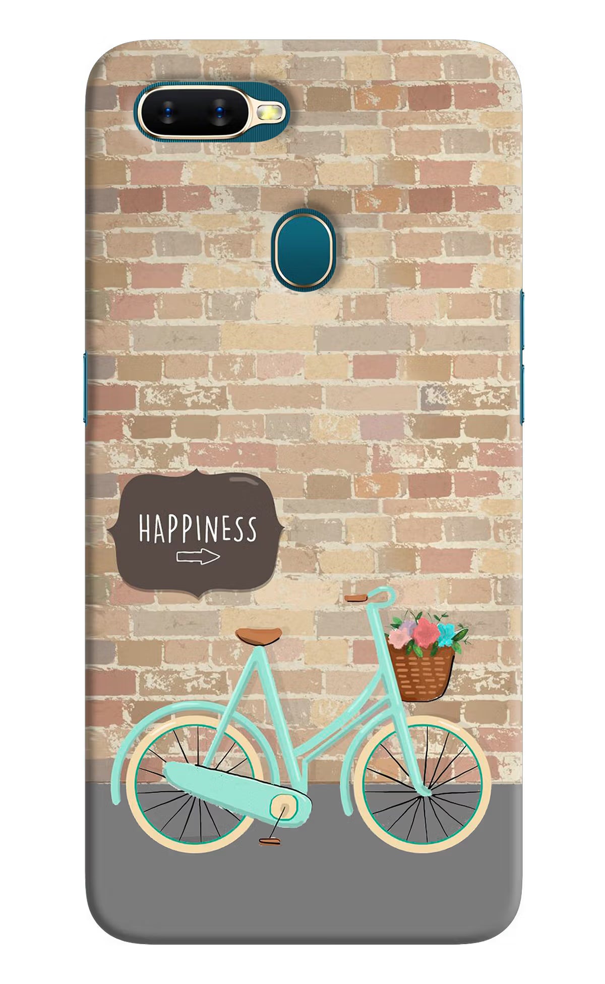Happiness Artwork Oppo A7/A5s/A12 Hard Case Back Cover by Casekaro