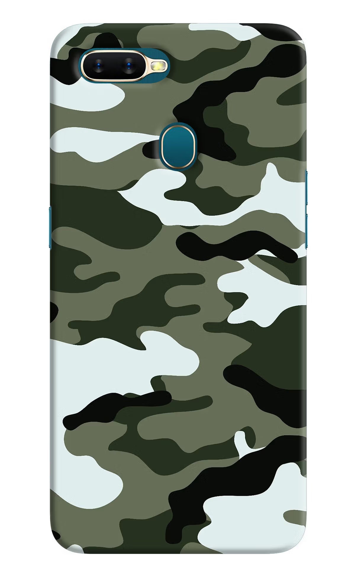 Camouflage Oppo A7/A5s/A12 Hard Case Back Cover by Casekaro