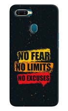 No Fear No Limits No Excuse Oppo A7/A5s/A12 Hard Case Back Cover by Casekaro