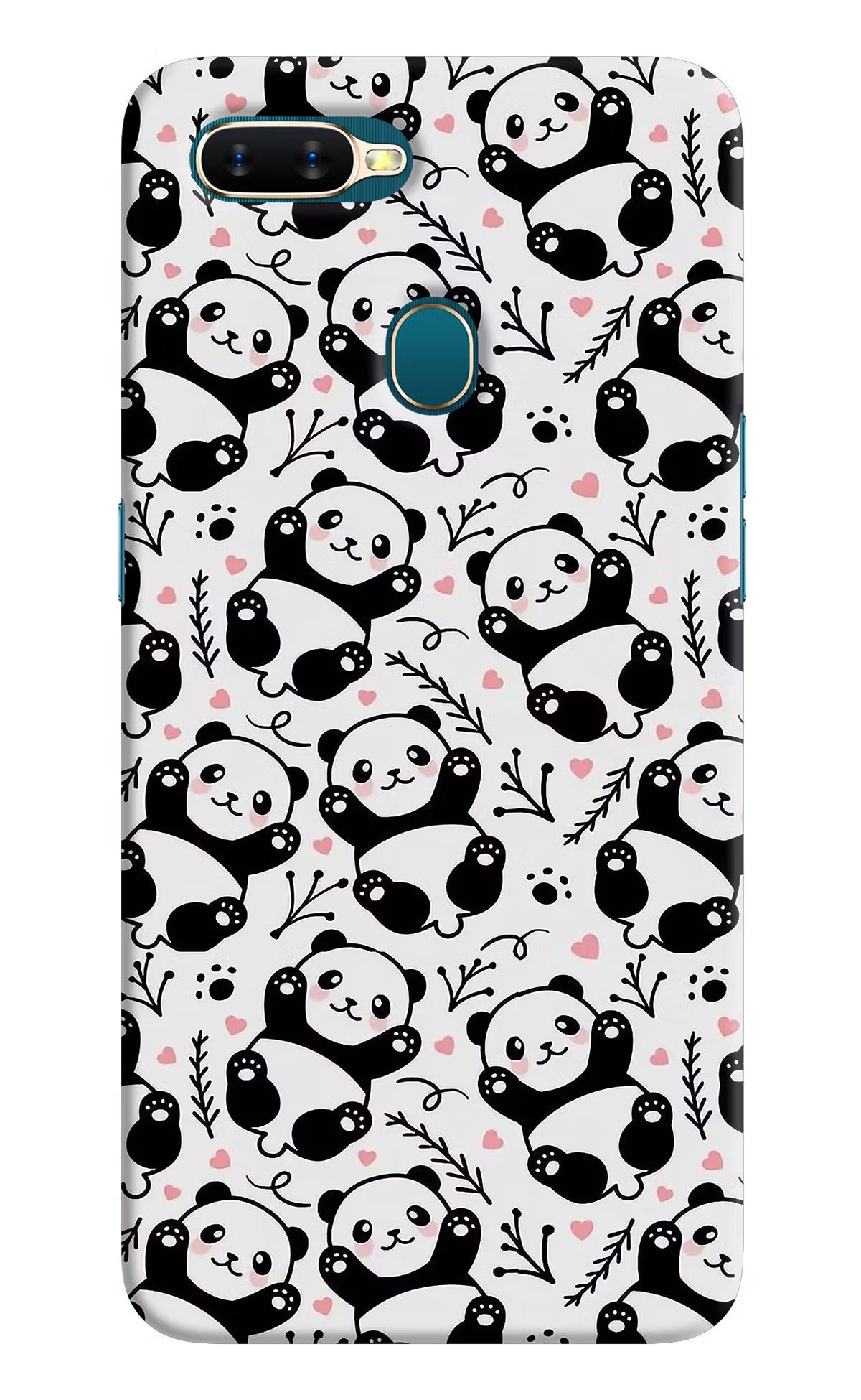 Cute Panda Oppo A7/A5s/A12 Hard Case Back Cover by Casekaro