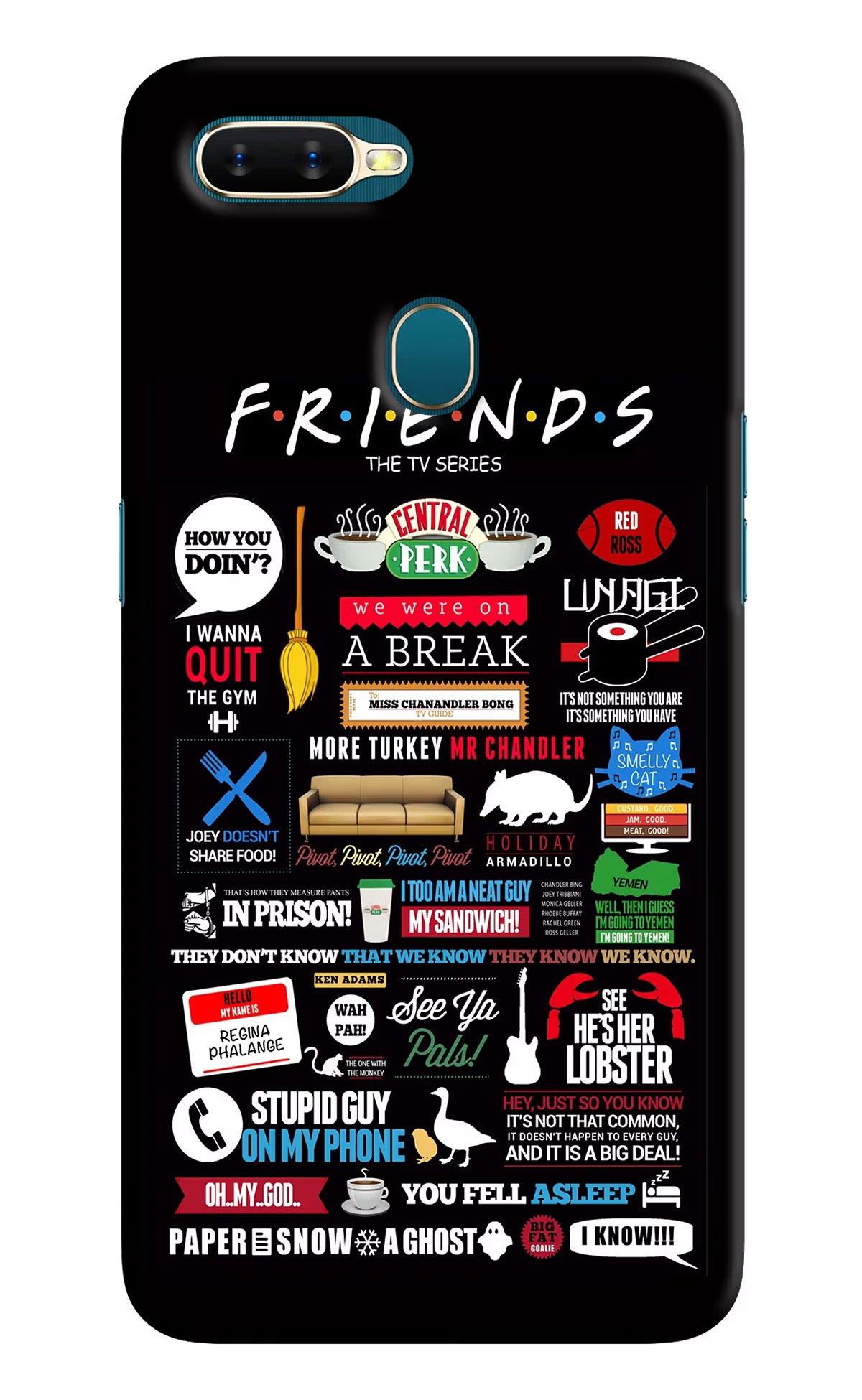 FRIENDS Oppo A7/A5s/A12 Hard Case Back Cover by Casekaro