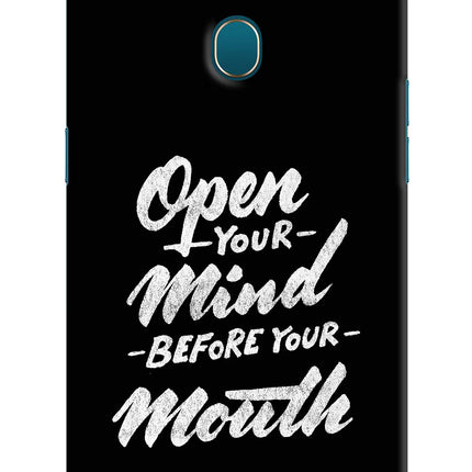 Open Your Mind Before Your Mouth Oppo A7/A5s/A12 Hard Case Back Cover by Casekaro
