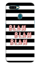 Blah Blah Blah Oppo A7/A5s/A12 Hard Case Back Cover by Casekaro