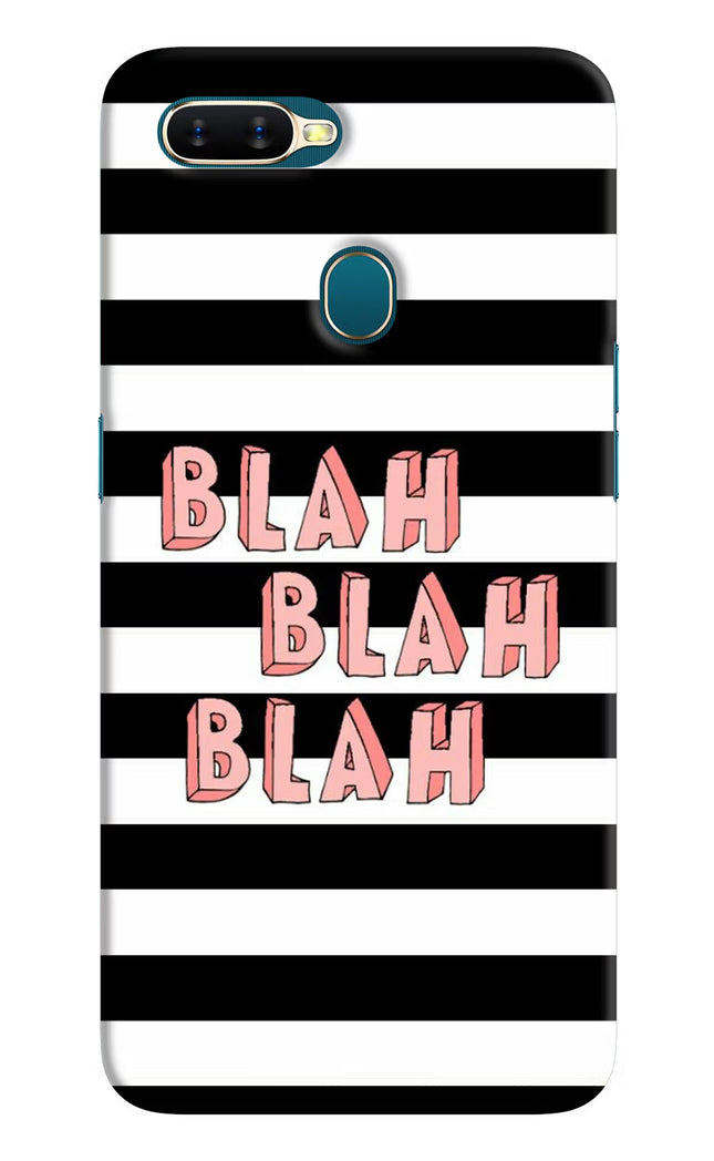Blah Blah Blah Oppo A7/A5s/A12 Hard Case Back Cover by Casekaro