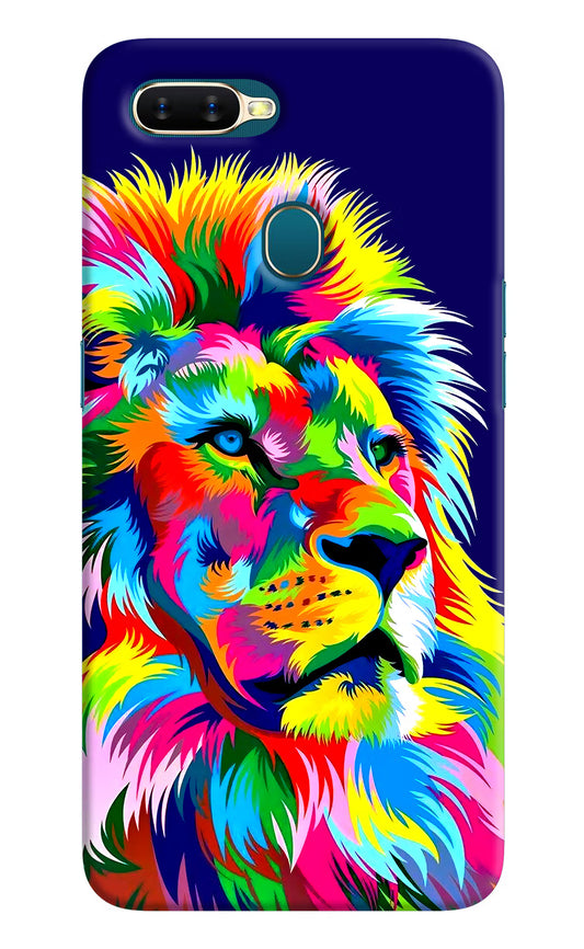 Vector Art Lion Oppo A7/A5s/A12 Hard Case Back Cover by Casekaro
