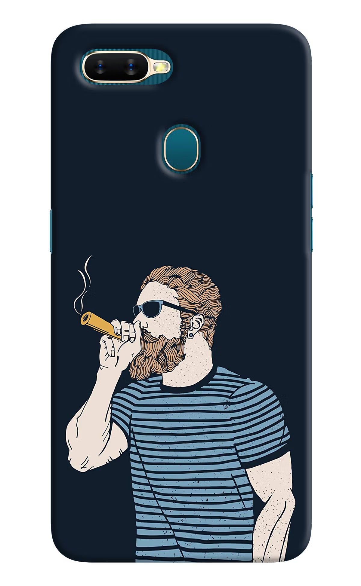 Smoking Oppo A7/A5s/A12 Hard Case Back Cover by Casekaro