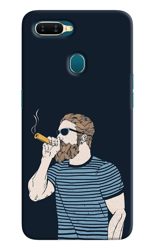 Smoking Oppo A7/A5s/A12 Hard Case Back Cover by Casekaro