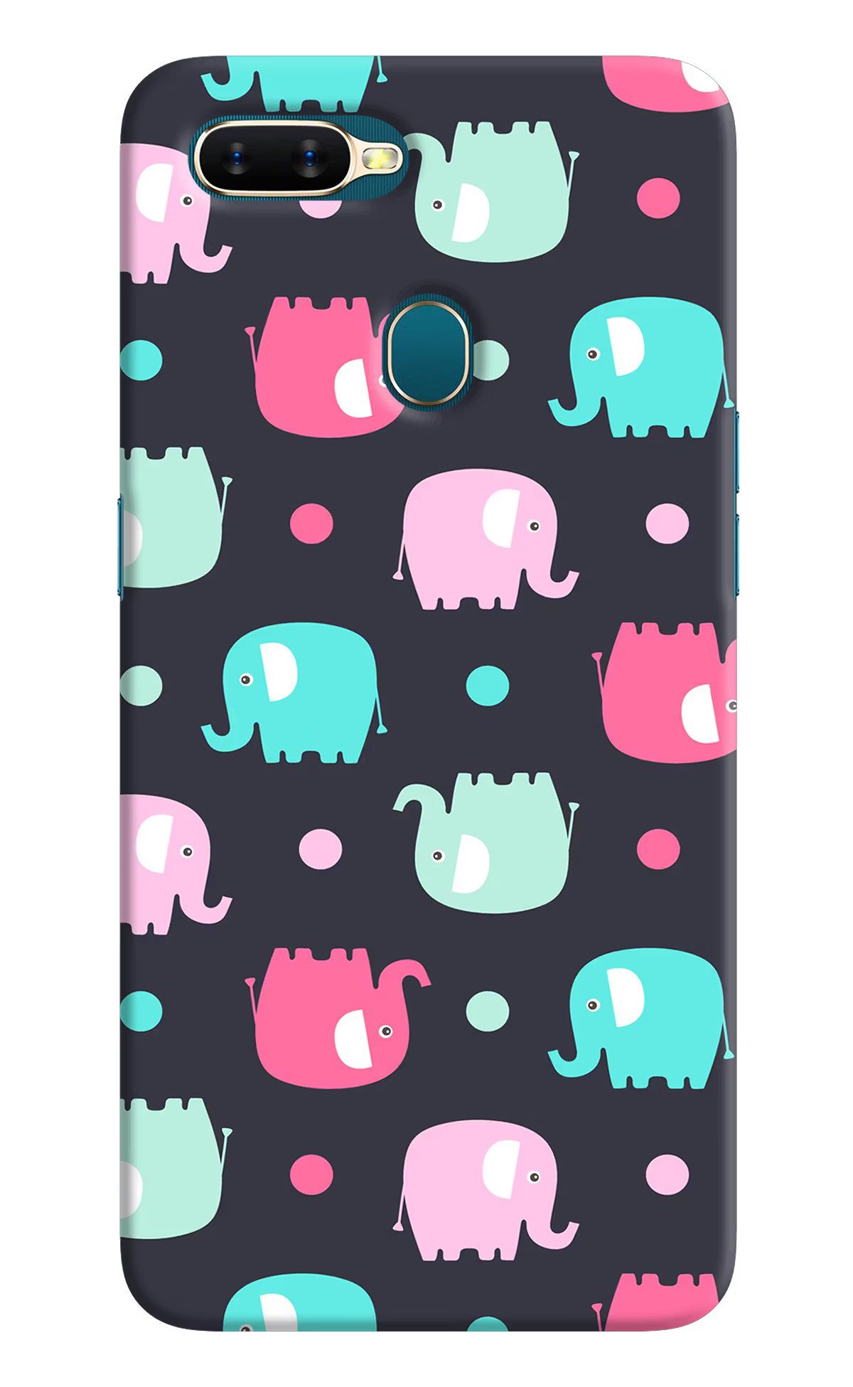 Elephants Oppo A7/A5s/A12 Hard Case Back Cover by Casekaro