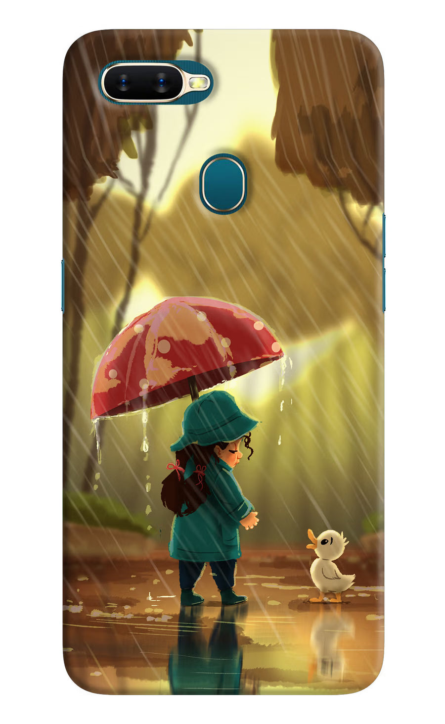 Rainy Day Oppo A7/A5s/A12 Back Cover, Hard case