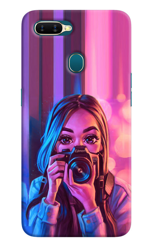 Girl Photographer Oppo A7/A5s/A12 Hard Case Back Cover by Casekaro