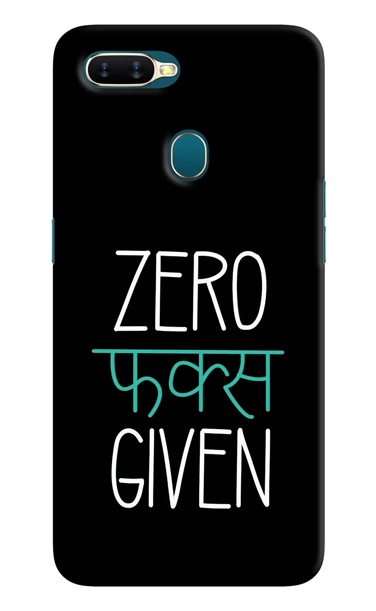 Zero Fucks Given Oppo A7/A5s/A12 Hard Case Back Cover by Casekaro