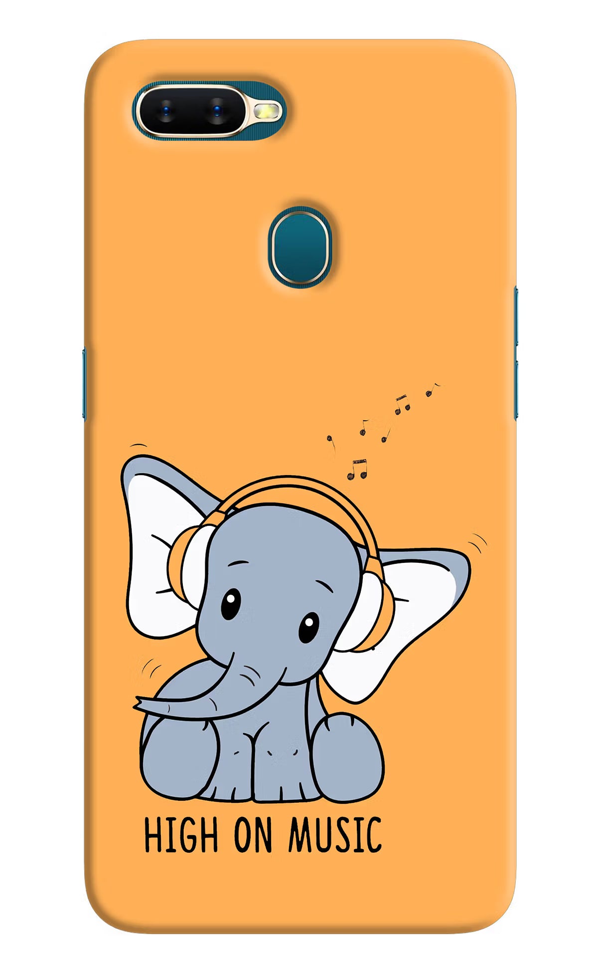High On Music Oppo A7/A5s/A12 Hard Case Back Cover by Casekaro