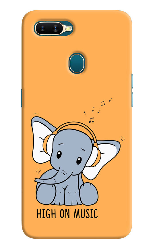 High On Music Oppo A7/A5s/A12 Hard Case Back Cover by Casekaro