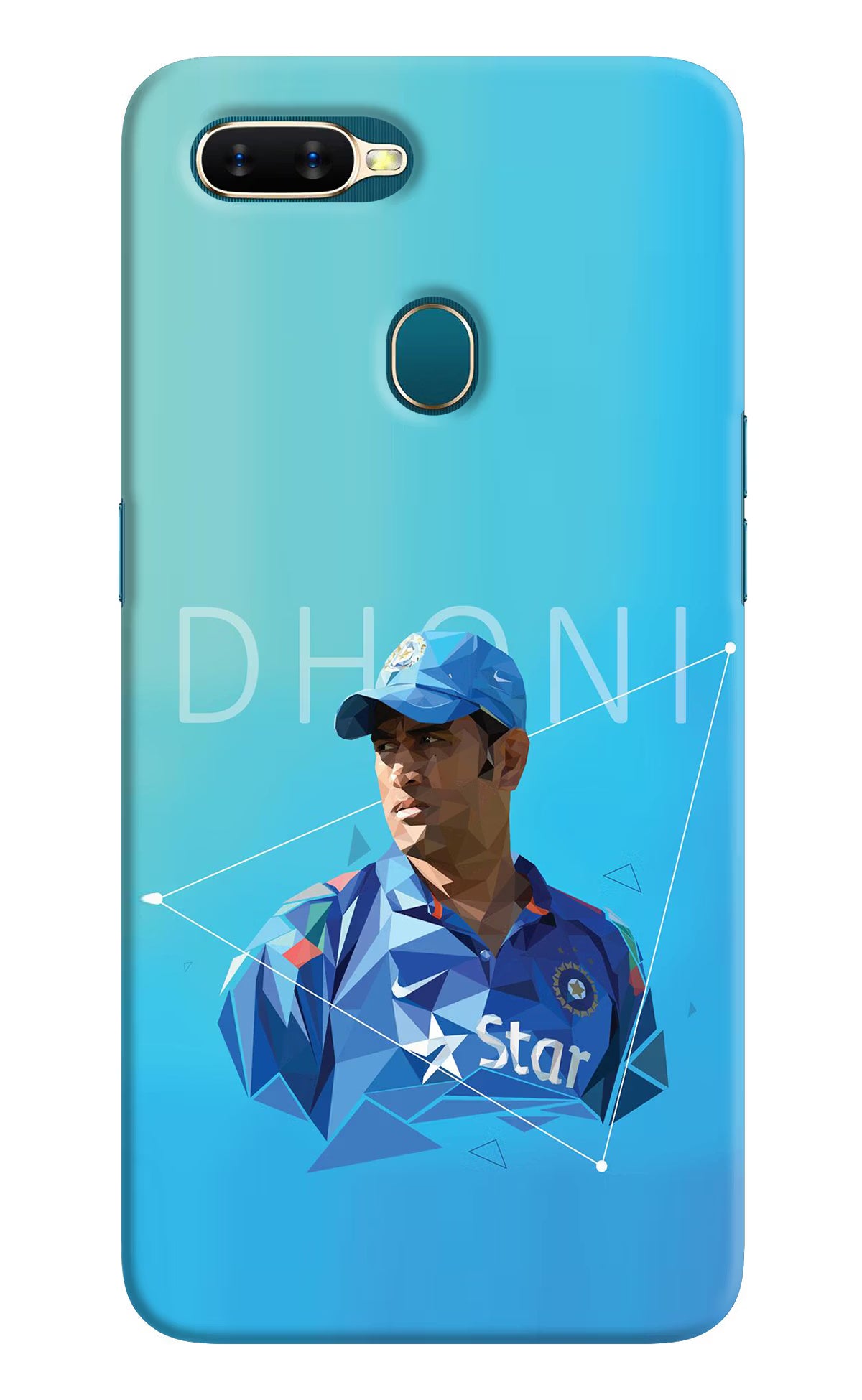 Dhoni Artwork Oppo A7/A5s/A12 Hard Case Back Cover by Casekaro