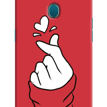 Korean Love Sign Oppo A7/A5s/A12 Hard Case Back Cover by Casekaro