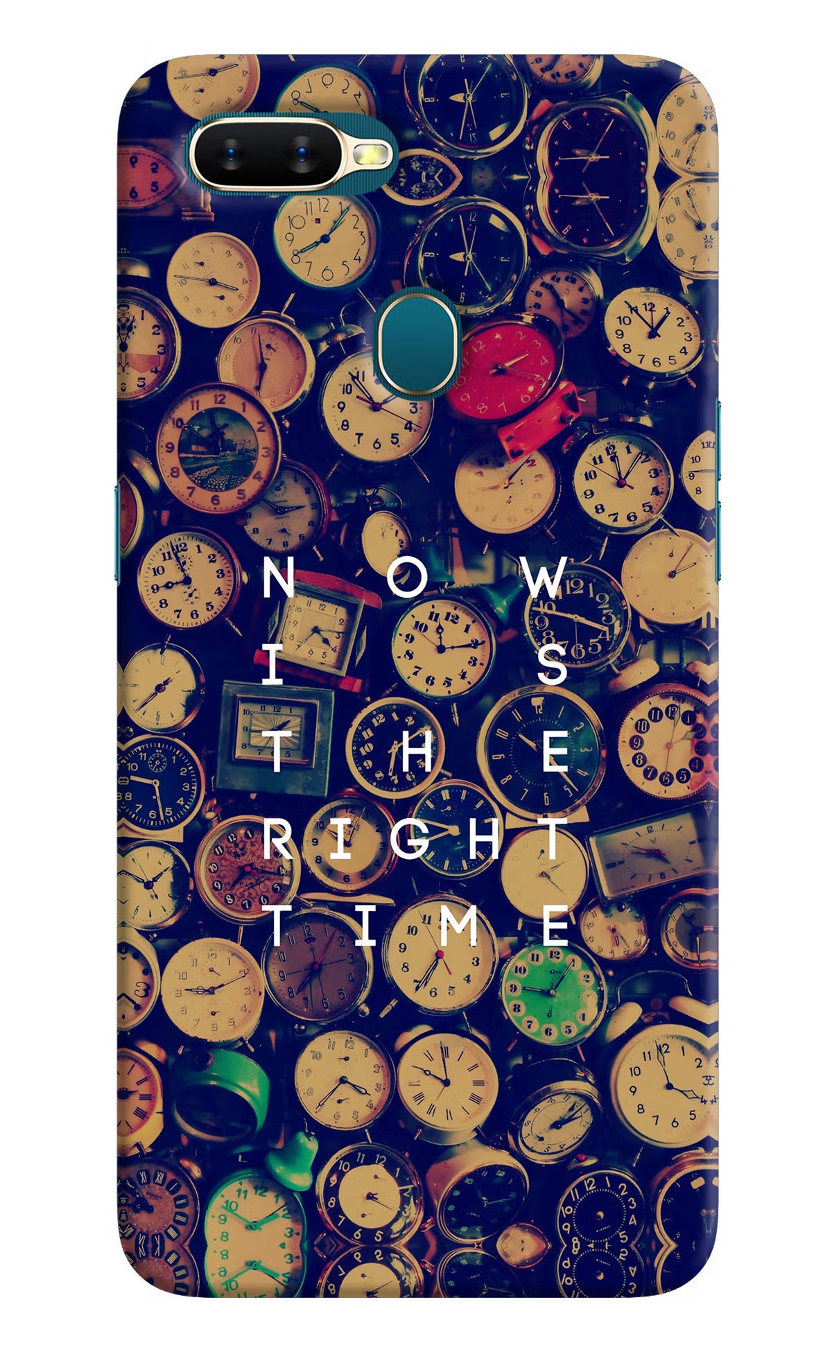 Now is the Right Time Quote Oppo A7/A5s/A12 Hard Case Back Cover by Casekaro