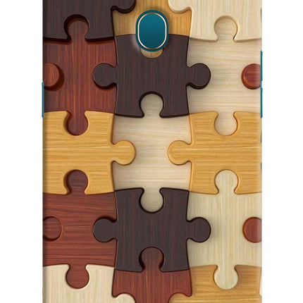 Wooden Puzzle Oppo A7/A5s/A12 Hard Case Back Cover by Casekaro