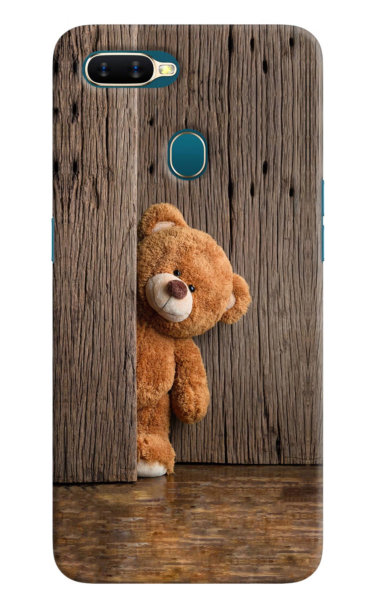 Teddy Wooden Oppo A7/A5s/A12 Hard Case Back Cover by Casekaro