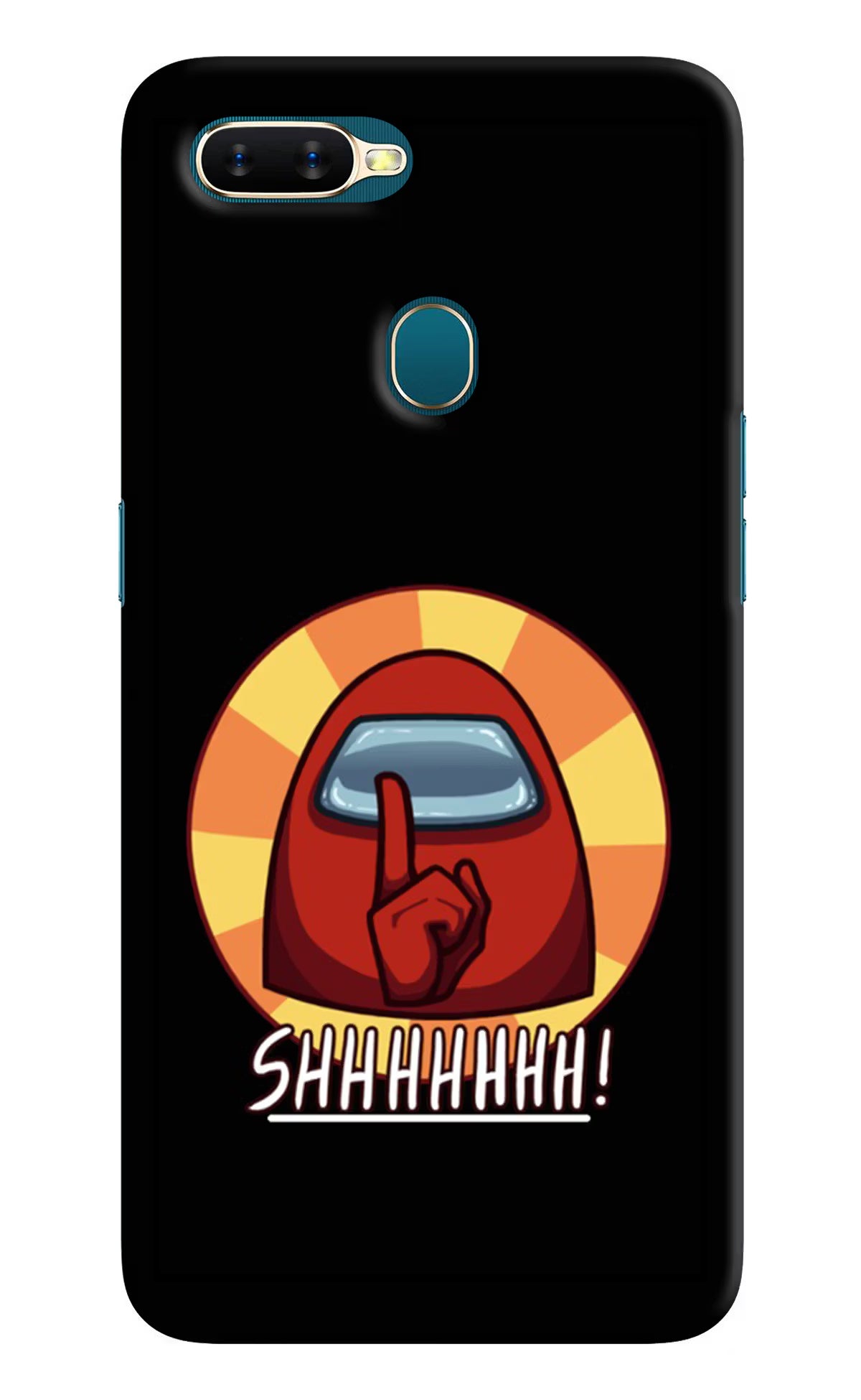 Among Us Shhh! Oppo A7/A5s/A12 Hard Case Back Cover by Casekaro