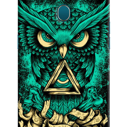 Green Owl Oppo A7/A5s/A12 Hard Case Back Cover by Casekaro