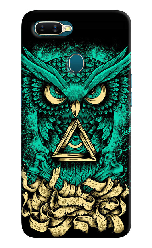 Green Owl Oppo A7/A5s/A12 Hard Case Back Cover by Casekaro