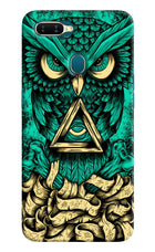Green Owl Oppo A7/A5s/A12 Hard Case Back Cover by Casekaro