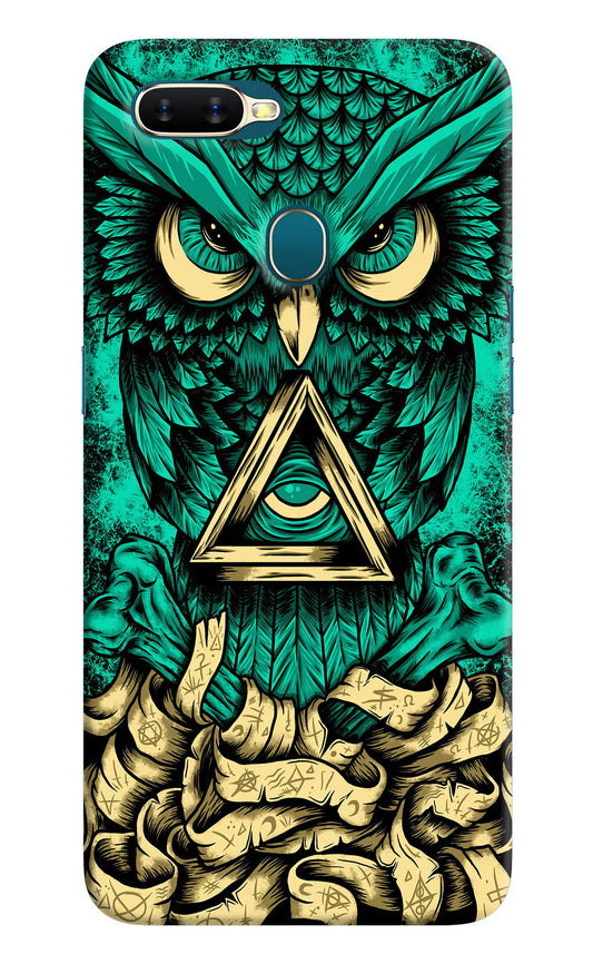 Green Owl Oppo A7/A5s/A12 Hard Case Back Cover by Casekaro