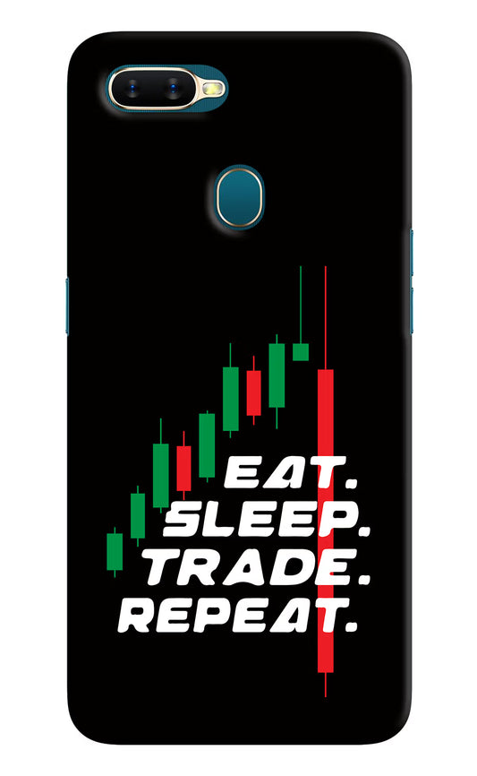 Eat Sleep Trade Repeat Oppo A7/A5s/A12 Hard Case Back Cover by Casekaro