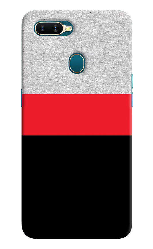 Tri Color Pattern Oppo A7/A5s/A12 Hard Case Back Cover by Casekaro