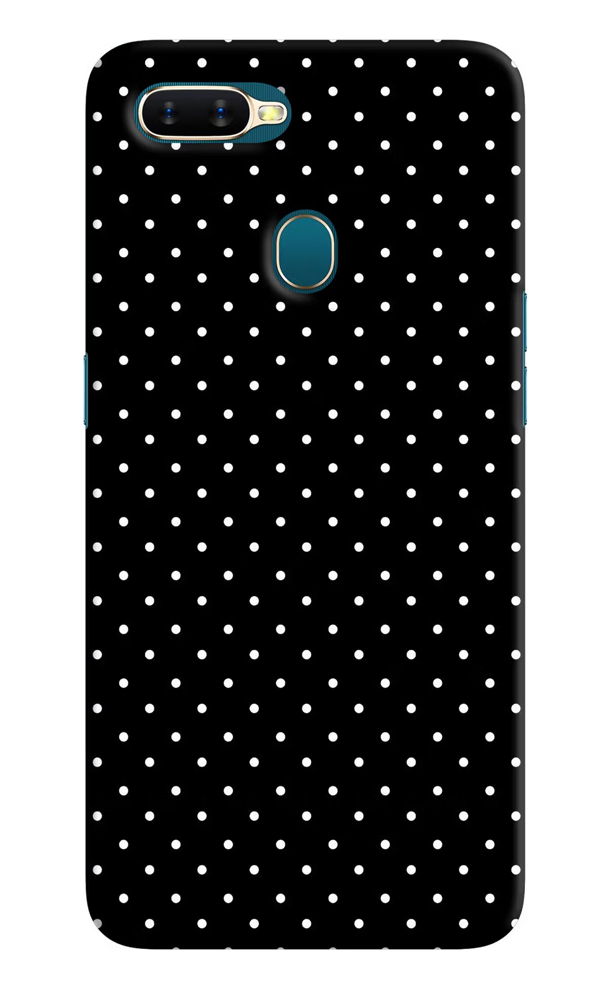 White Dots Oppo A7/A5s/A12 Hard Case Back Cover by Casekaro