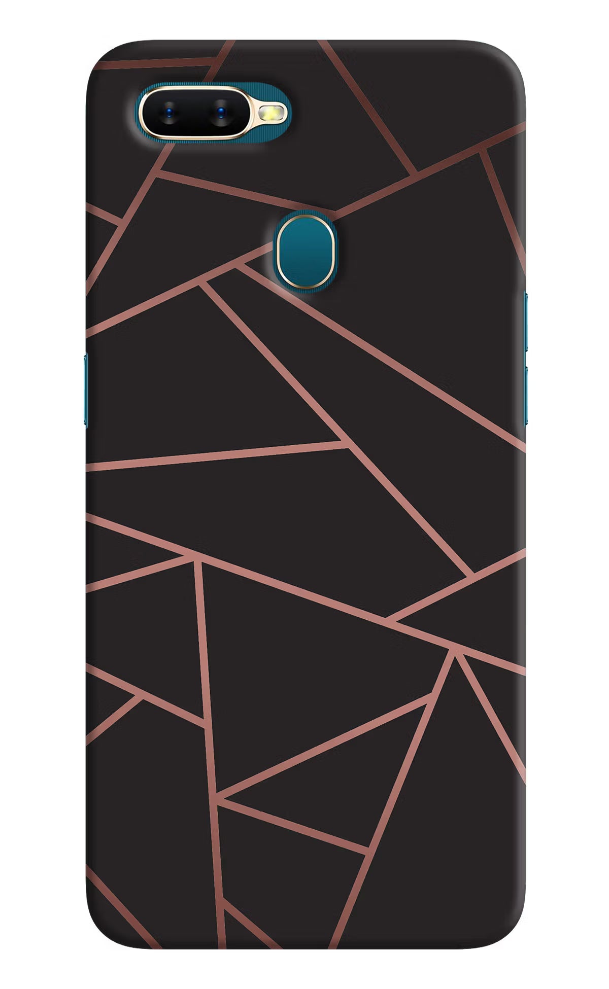 Geometric Pattern Oppo A7/A5s/A12 Hard Case Back Cover by Casekaro