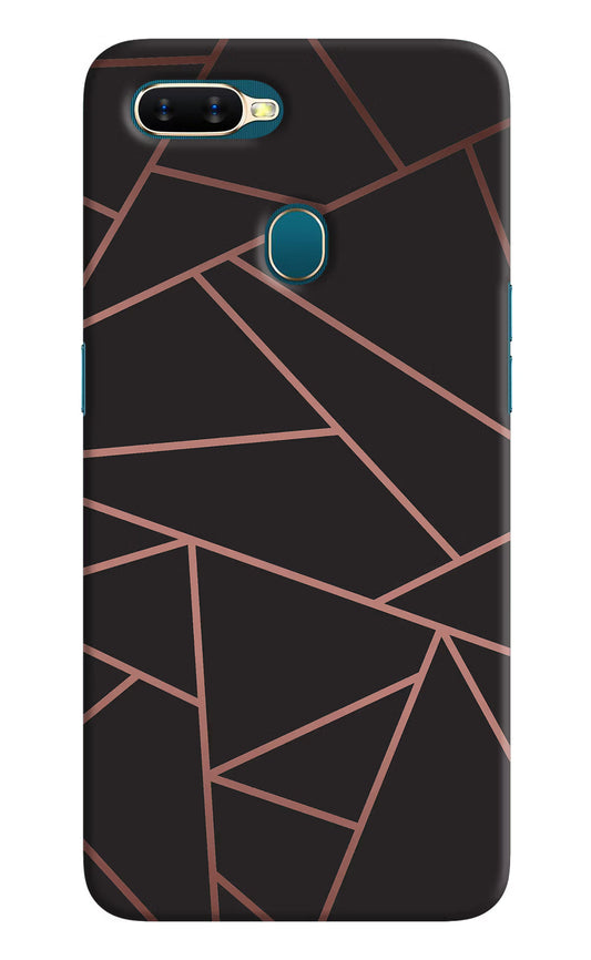 Geometric Pattern Oppo A7/A5s/A12 Hard Case Back Cover by Casekaro