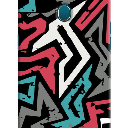Geometric Graffiti Oppo A7/A5s/A12 Hard Case Back Cover by Casekaro