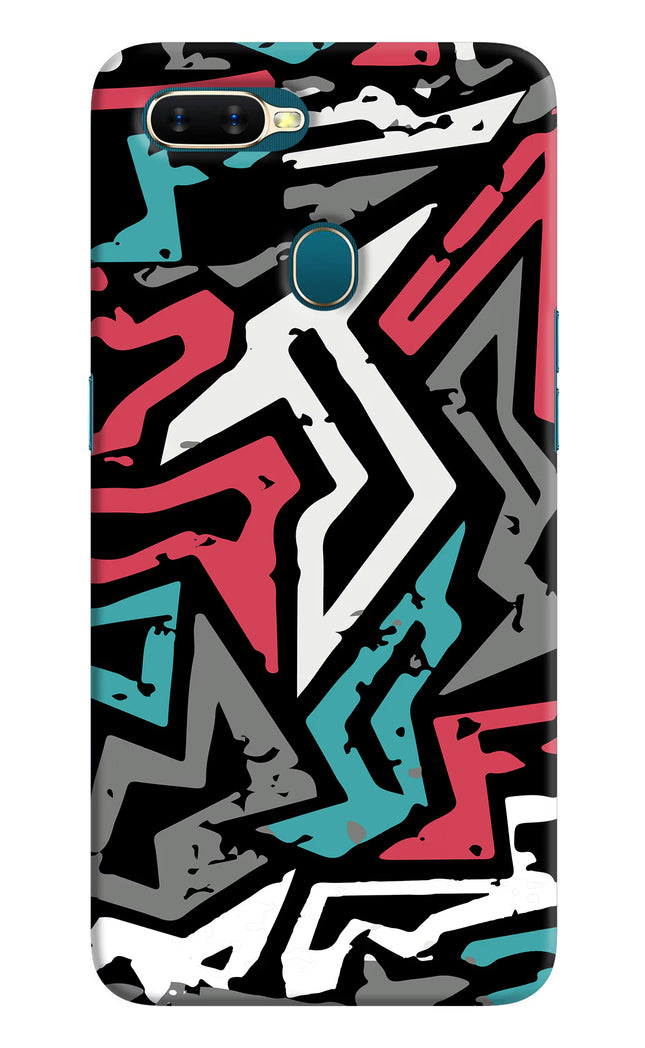 Geometric Graffiti Oppo A7/A5s/A12 Hard Case Back Cover by Casekaro