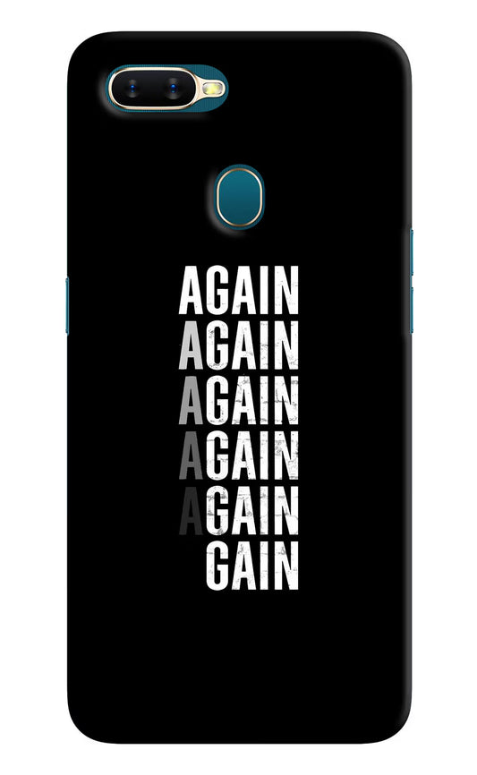 Again Again Gain Oppo A7/A5s/A12 Hard Case Back Cover by Casekaro