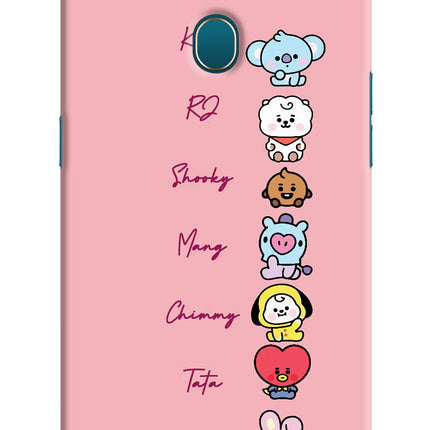 BTS names Oppo A7/A5s/A12 Hard Case Back Cover by Casekaro