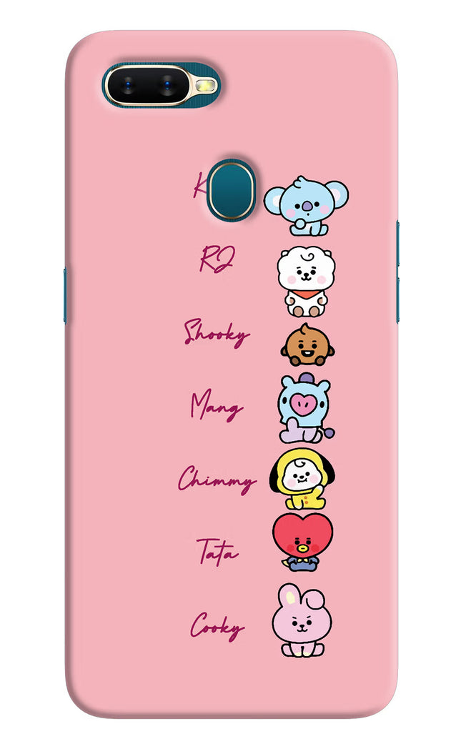 BTS names Oppo A7/A5s/A12 Hard Case Back Cover by Casekaro