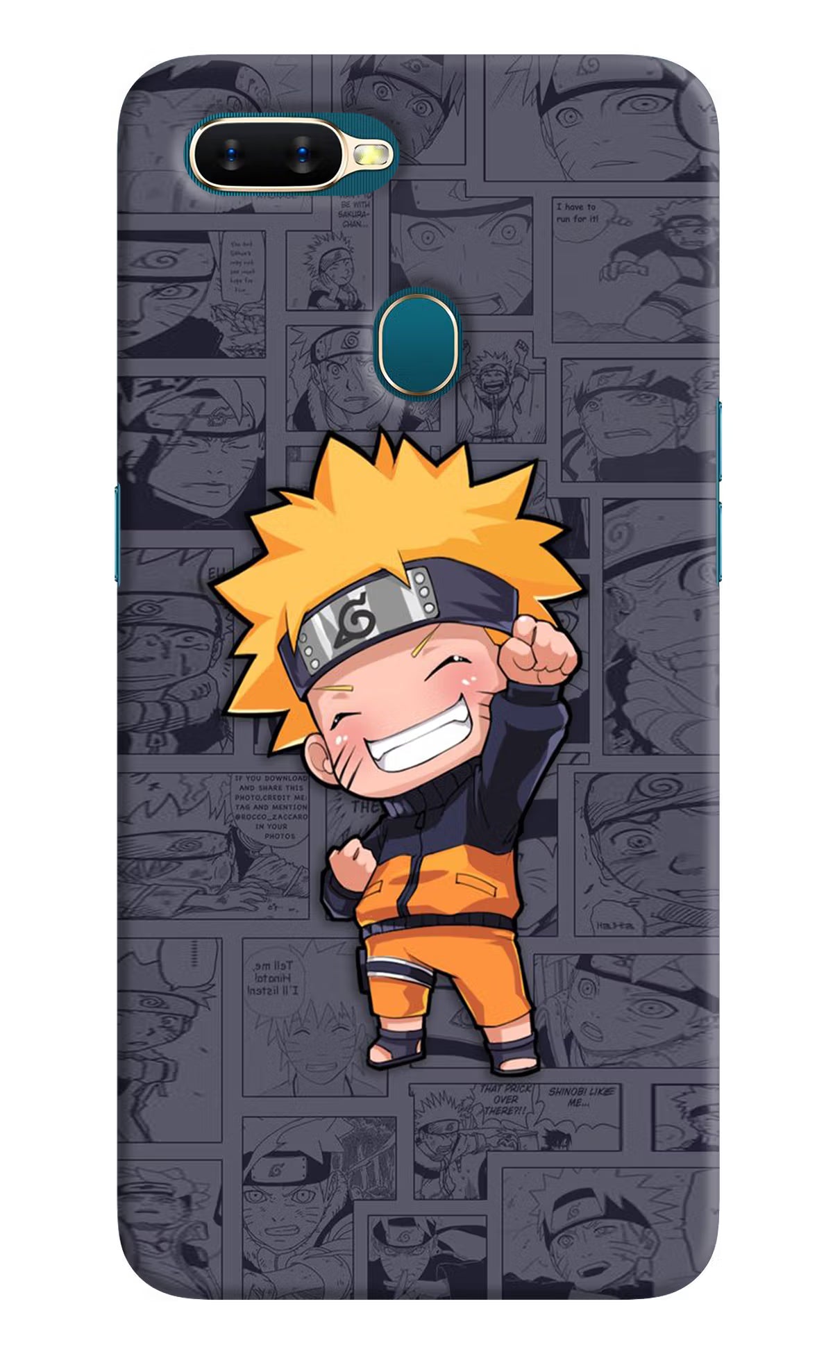 Chota Naruto Oppo A7/A5s/A12 Hard Case Back Cover by Casekaro