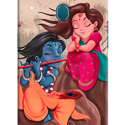 Radhe Krishna Oppo A7/A5s/A12 Hard Case Back Cover by Casekaro
