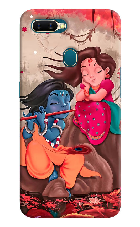 Radhe Krishna Oppo A7/A5s/A12 Hard Case Back Cover by Casekaro