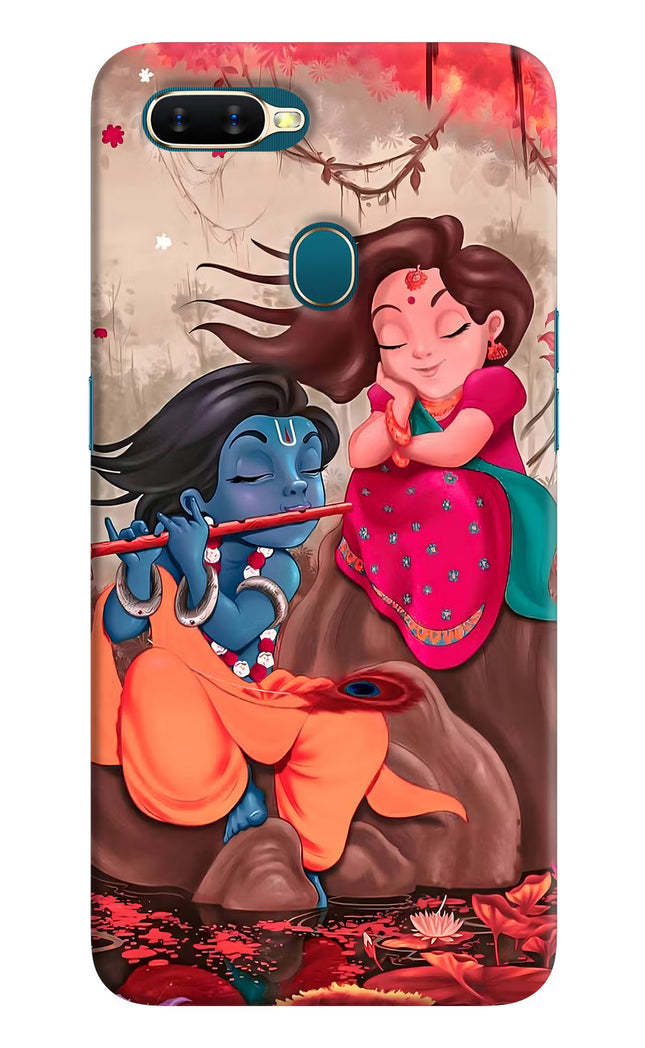 Radhe Krishna Oppo A7/A5s/A12 Hard Case Back Cover by Casekaro