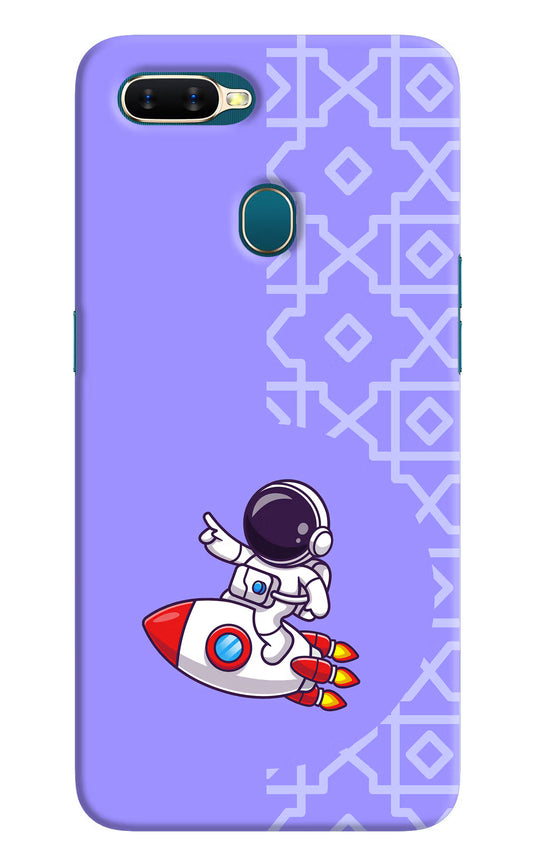 Cute Astronaut Oppo A7/A5s/A12 Hard Case Back Cover by Casekaro