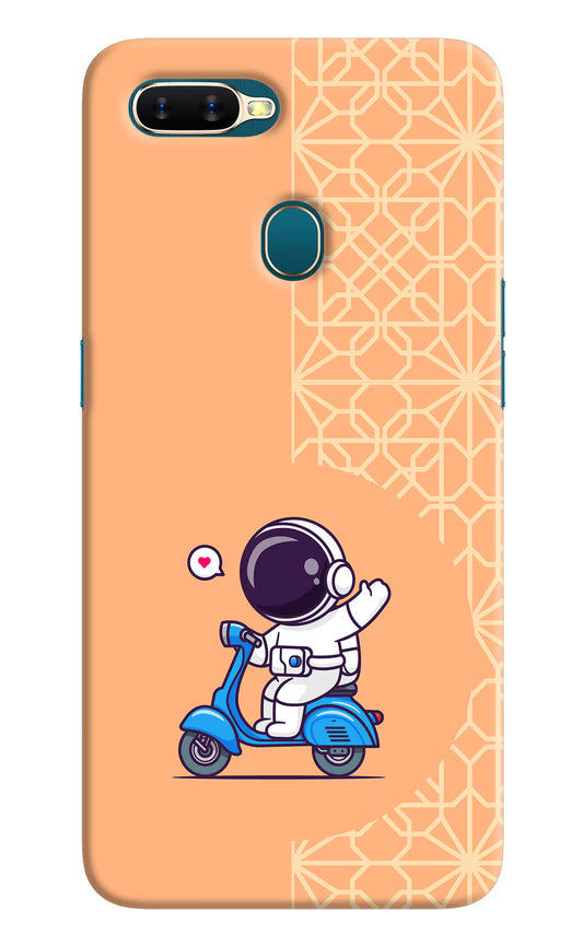 Cute Astronaut Riding Oppo A7/A5s/A12 Hard Case Back Cover by Casekaro