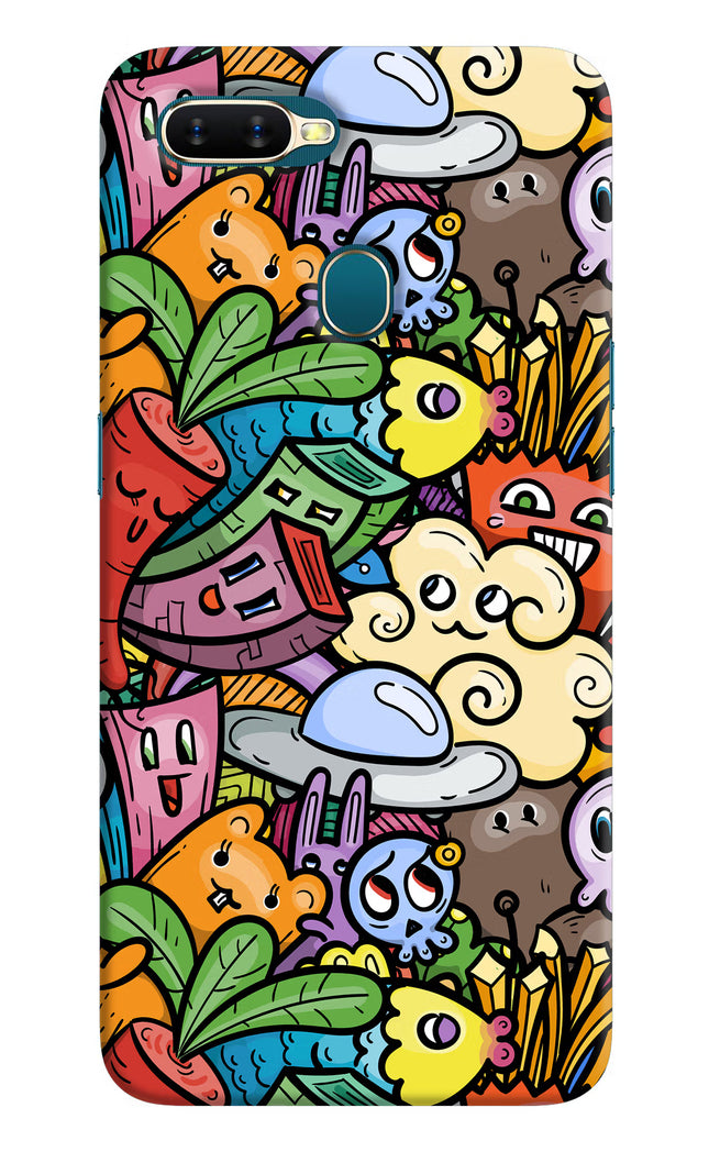 Veggie Doodle Oppo A7/A5s/A12 Hard Case Back Cover by Casekaro