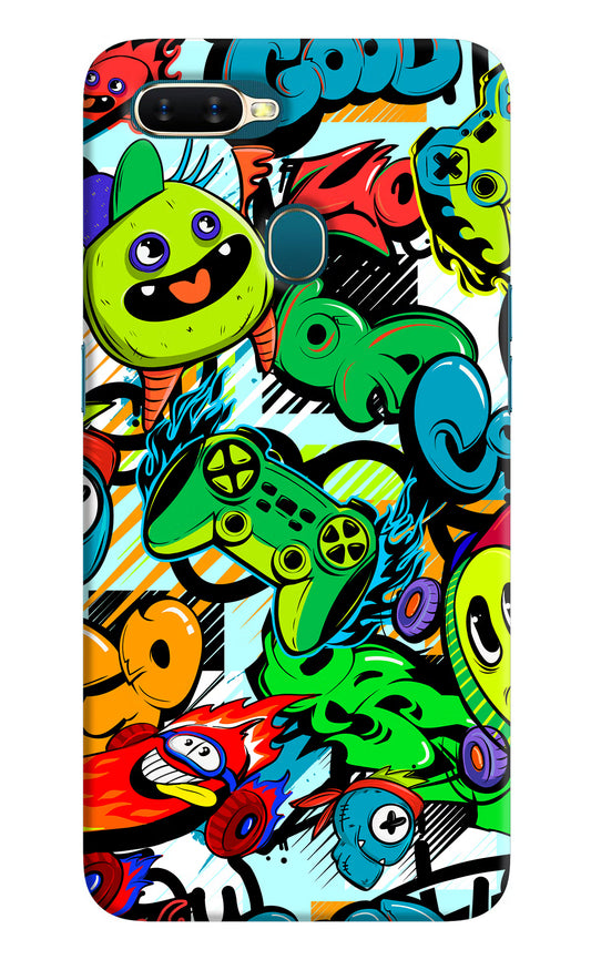Game Doodle Oppo A7/A5s/A12 Hard Case Back Cover by Casekaro