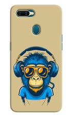 Monkey Headphone Oppo A7/A5s/A12 Hard Case Back Cover by Casekaro