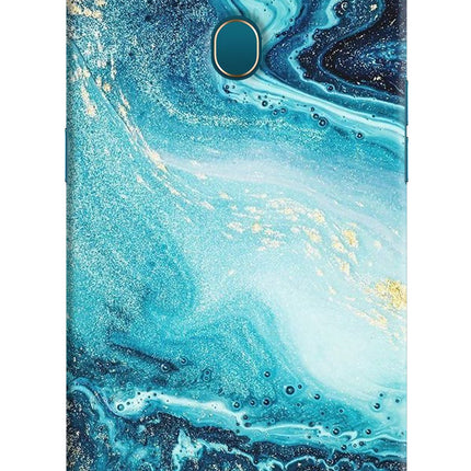 Blue Glitter Marble Oppo A7/A5s/A12 Hard Case Back Cover by Casekaro