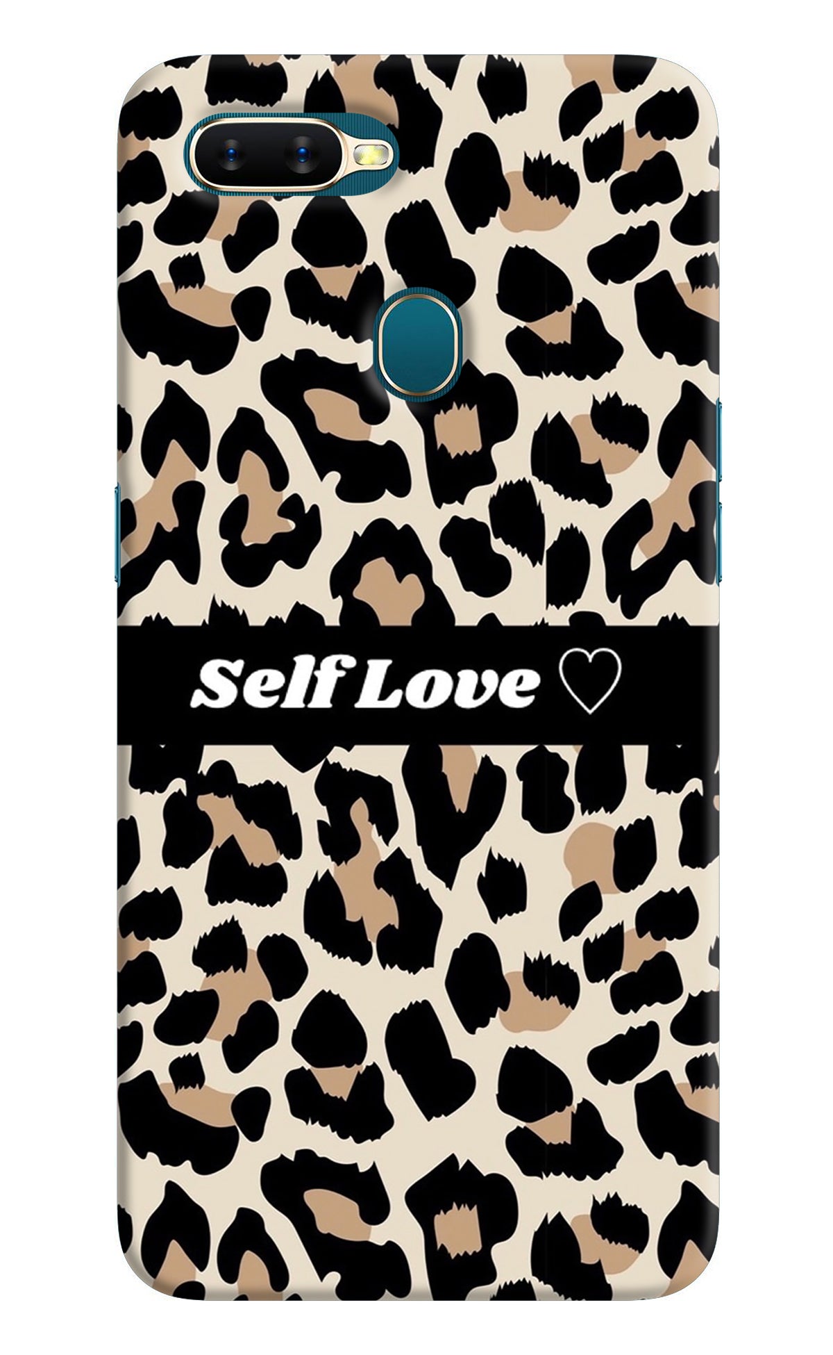 Leopard Print Self Love Oppo A7/A5s/A12 Back Cover