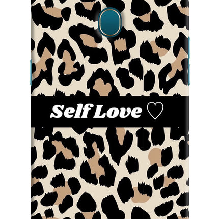 Leopard Print Self Love Oppo A7/A5s/A12 Hard Case Back Cover by Casekaro
